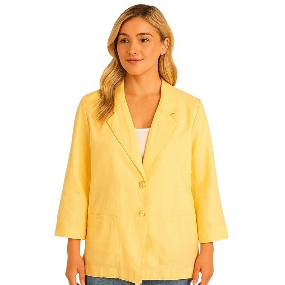 Sag Harbor Jackets & Blazers - Vtg Sag‎ Harbor Sz 14P Blazer Academia Preppy 80s 90s Bright Boho Retro Cottage